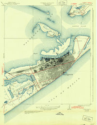 GALVESTON, TX HISTORICAL MAP GEOPDF 7.5X