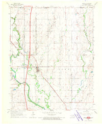 BRAMAN, OK-KS HISTORICAL MAP GEOPDF 7.5X