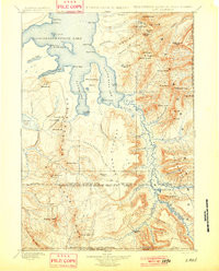 LAKE, WY HISTORICAL MAP GEOPDF 30X30 GRI