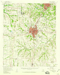 SHERMAN, TX HISTORICAL MAP GEOPDF 15X15