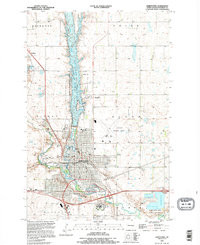 JAMESTOWN, ND HISTORICAL MAP GEOPDF 7.5X