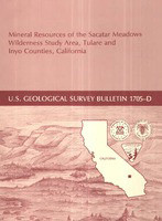 MINERAL RESOURCES OF SACATAR MEADOWS, CA
