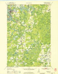 TOMAHAWK, WI HISTORICAL MAP GEOPDF 15X15