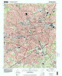 GREENSBORO, NC HISTORICAL MAP GEOPDF 7.5