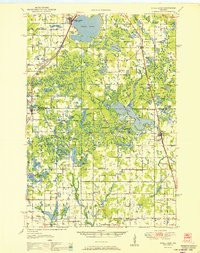 SHELL LAKE, WI HISTORICAL MAP GEOPDF 15X