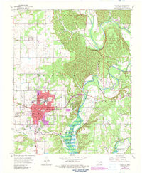 TAHLEQUAH, OK HISTORICAL MAP GEOPDF 7.5X