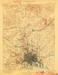 BALTIMORE, MD HISTORICAL MAP GEOPDF 15X1