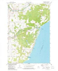 PENSAUKEE, WI HISTORICAL MAP GEOPDF 7.5X
