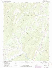 BERGTON, VA-WV HISTORICAL MAP GEOPDF 7.5
