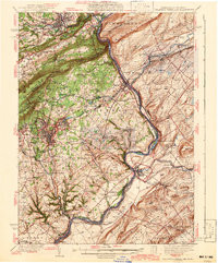DELAWARE WATER GAP, PA-NJ HISTORICAL MAP