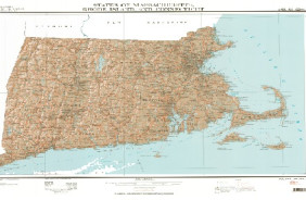 MASS, RI, & CT SHADED RELIEF, MA
