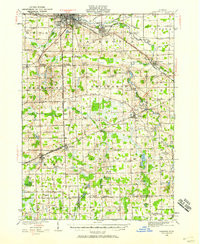 CORUNNA, MI HISTORICAL MAP GEOPDF 15X15