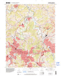 CLARKSBURG, WV HISTORICAL MAP GEOPDF 7.5