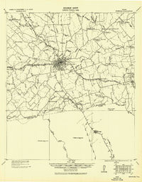 BRENHAM, TX HISTORICAL MAP GEOPDF 15X15
