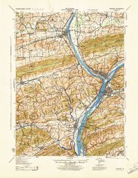 SUNBURY, PA HISTORICAL MAP GEOPDF 15X15