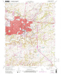 COLUMBIA, MO HISTORICAL MAP GEOPDF 7.5X7