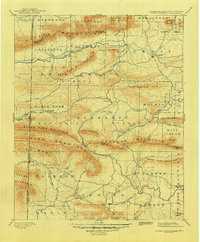 POTEAU MOUNTAIN, AR-OK HISTORICAL MAP GE