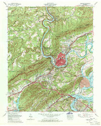HARRIMAN, TN HISTORICAL MAP GEOPDF 7.5X7