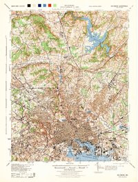 BALTIMORE, MD HISTORICAL MAP GEOPDF 15X1