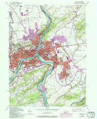 EASTON, PA-NJ HISTORICAL MAP GEOPDF 7.5X