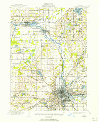 KALAMAZOO, MI HISTORICAL MAP GEOPDF 15X1