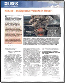 KILAUEA AN EXPLOSIVE VOLCANO IN HAWAII