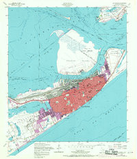 GALVESTON, TX HISTORICAL MAP GEOPDF 7.5X