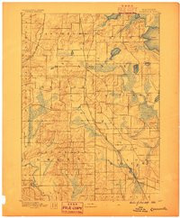EVENSVILLE, WI HISTORICAL MAP GEOPDF 15X