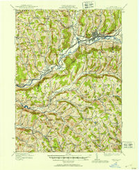 ONEONTA, NY HISTORICAL MAP GEOPDF 15X15