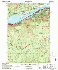 MULTNOMAH FALLS, OR-WA HISTORICAL MAP GE