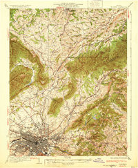 ROANOKE, VA HISTORICAL MAP GEOPDF 15X15