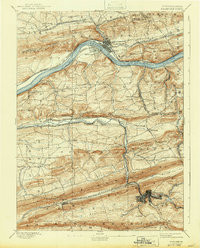 SHAMOKIN, PA HISTORICAL MAP GEOPDF 15X15