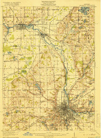 KALAMAZOO, MI HISTORICAL MAP GEOPDF 15X1
