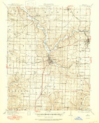 NEOSHO, MO HISTORICAL MAP GEOPDF 15X15 G