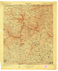DAHLONEGA, GA-NC HISTORICAL MAP GEOPDF 3