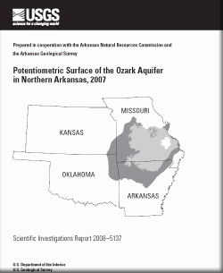 POTENTIOMETRIC SURFACE OZARK AQUIFER, AR