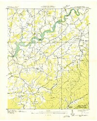 DAVY CROCKETT LAKE, TN-NC HISTORICAL MAP