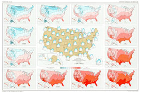 MONTHLY MINIMUM TEMPERATURE, US